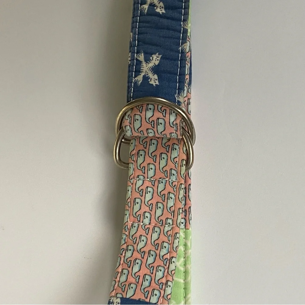 Vineyard Vines Belt Size Large Boy’s D Ring Canvas D-Ring Patchwork Preppy girls